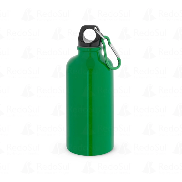 Squeeze personalizado em aço inox com mosquetão 560 ml